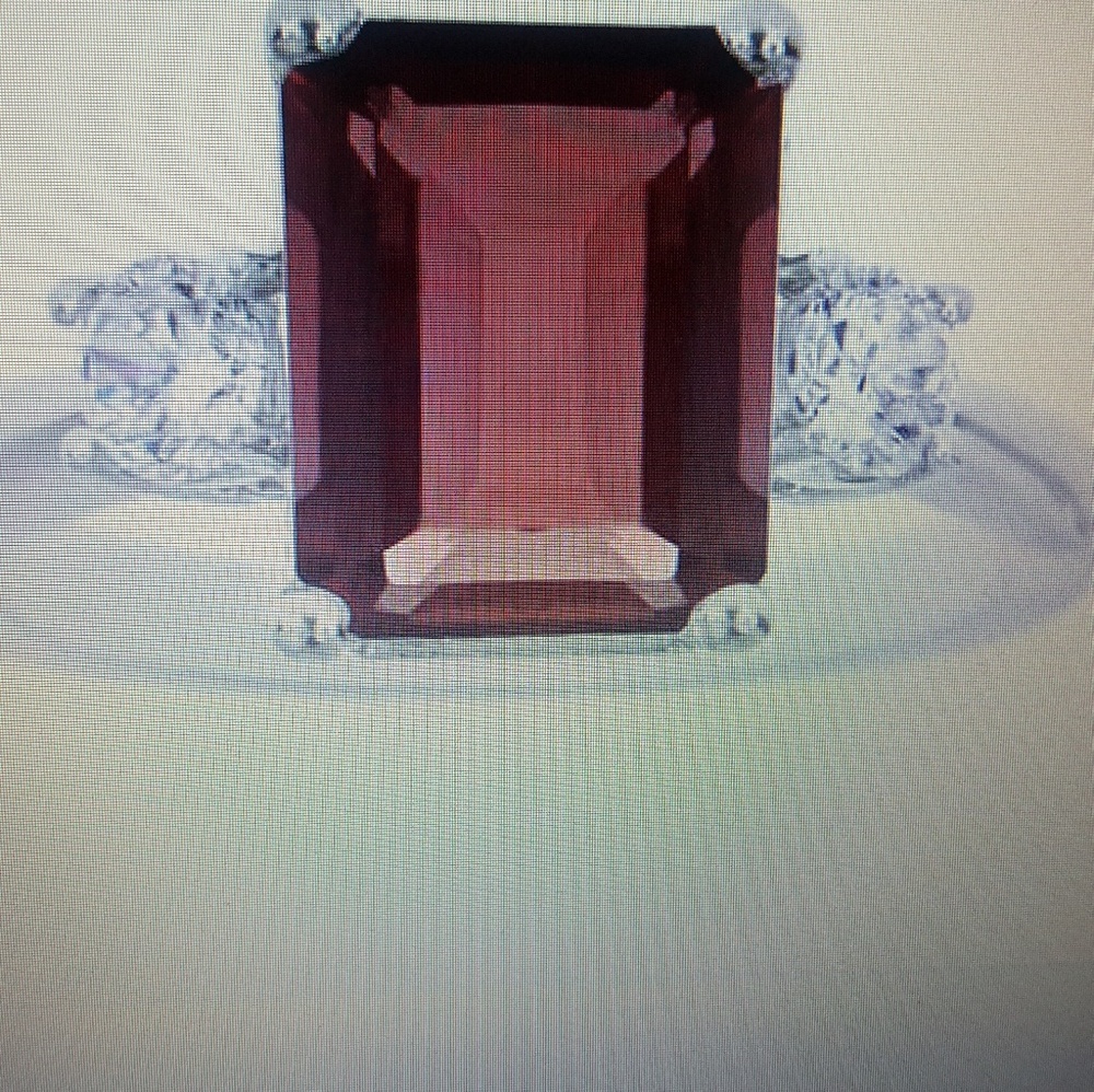 ruby and sterling silver womens ring